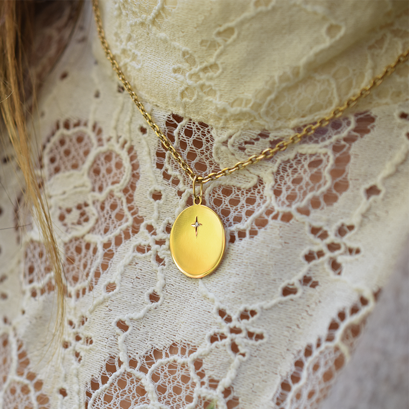 Pendentif médaille diamant GM