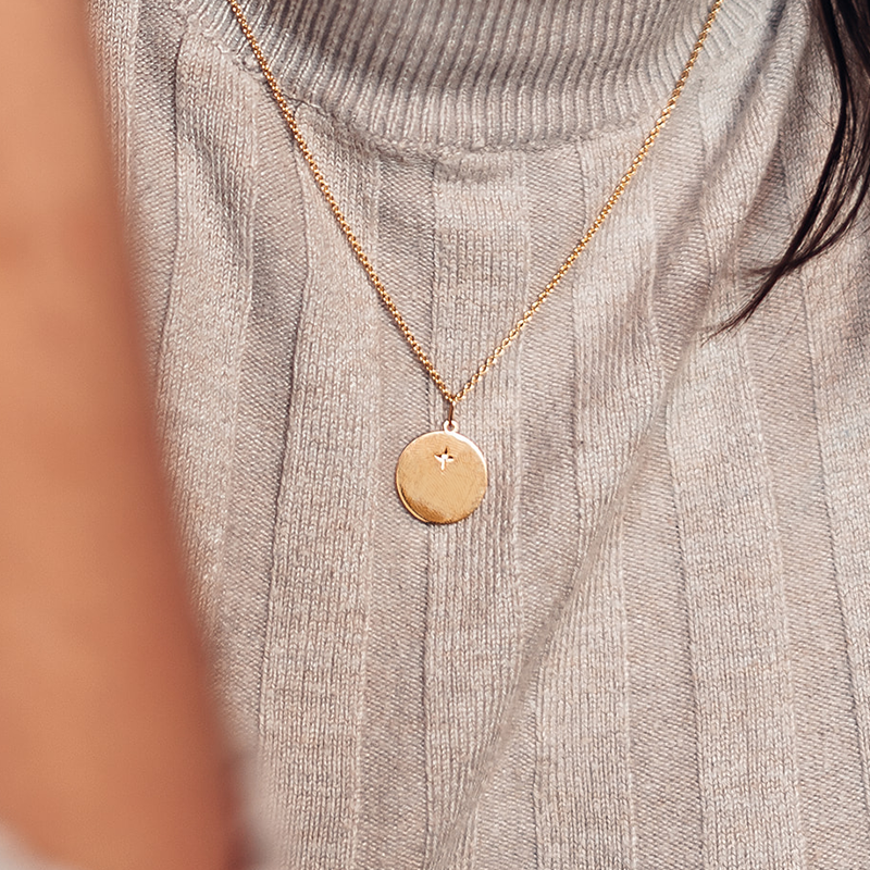 Pendentif médaille diamant GM