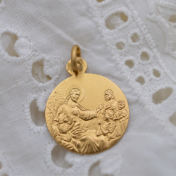 Médaille de Baptème Jésus et les Enfants