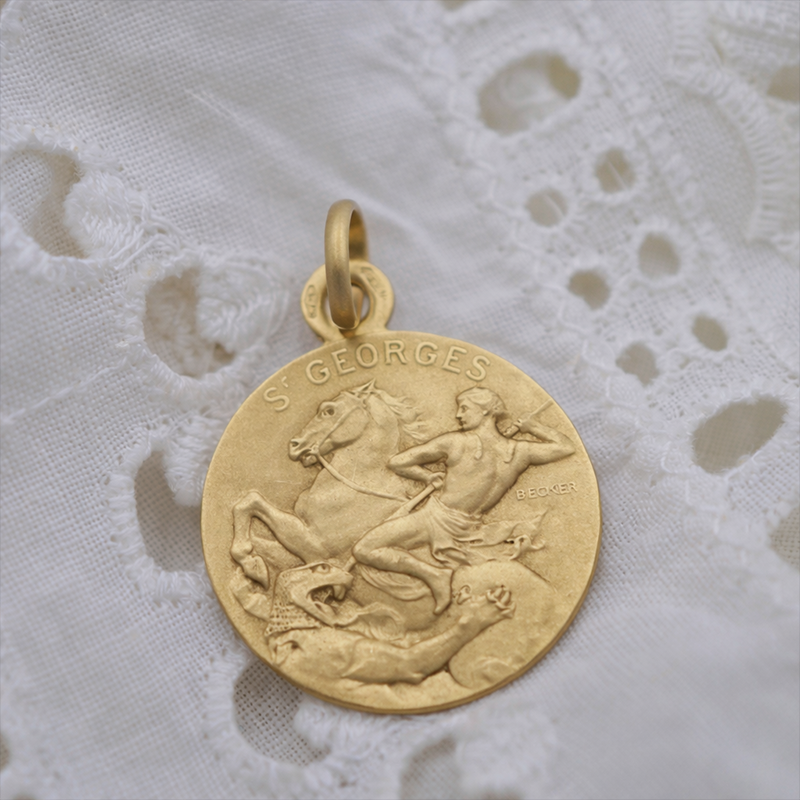 Médaille de baptême Saint Georges