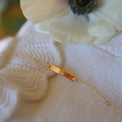 Gourmette bébé rectangle - forçat miroir