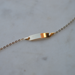 Gourmette bébé rectangle - forçat miroir