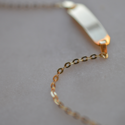 Gourmette bébé rectangle - forçat miroir