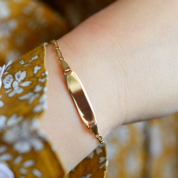 Gourmette bébé ovale - maille alternée