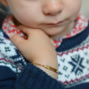 Gourmette bébé rectangle - forçat limé