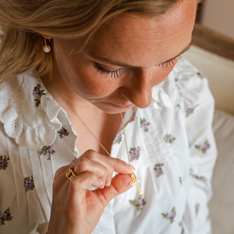 Pendentif Croix vitrail