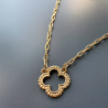 Collar Honorine Cruz Gótica Perlada - Oro Amarillo de 9 Quilates