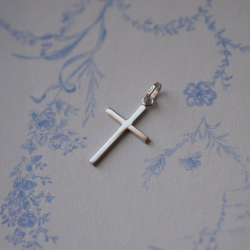 Croix classique Or Blanc