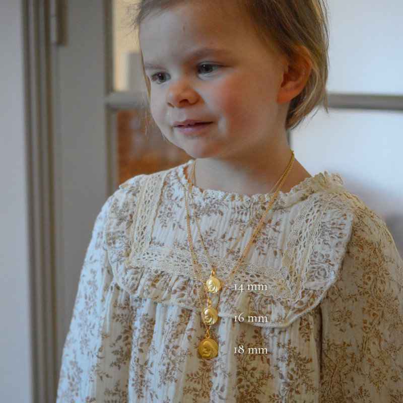 Médaille de baptême Vierge à l'Enfant Rayonnant