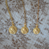 Médaille de baptême Vierge à l'Enfant Rayonnant