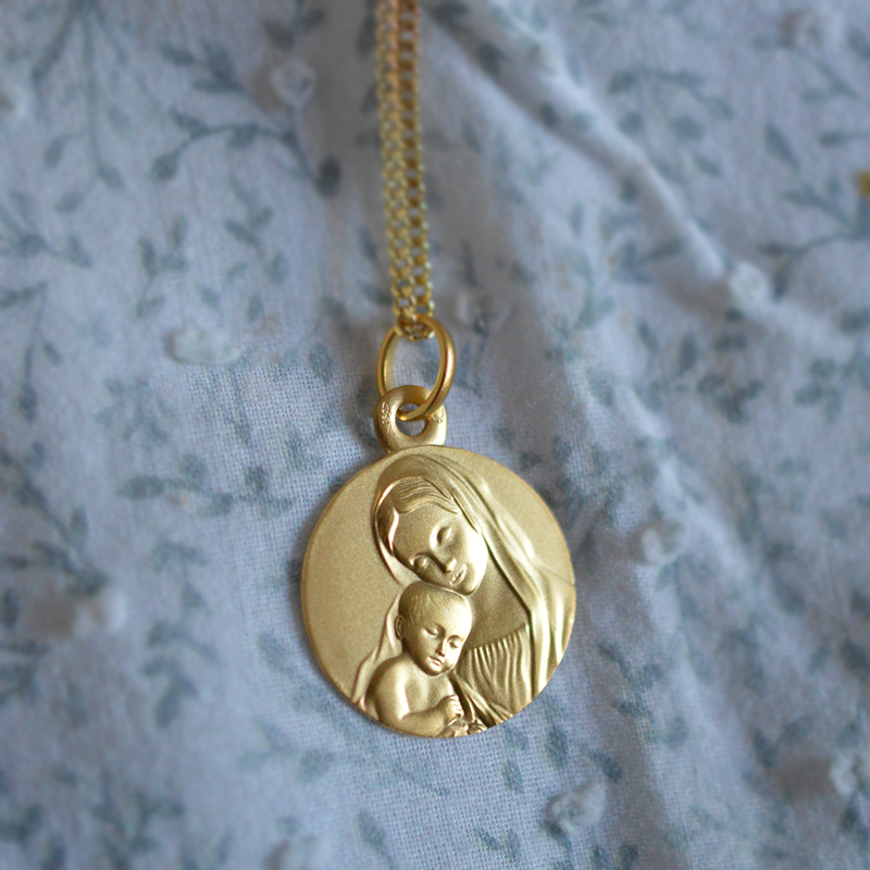Médaille de baptême Mère protectrice