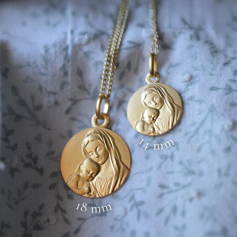 Médaille de baptême Mère protectrice