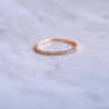 Alliance diamant grain 1/2 tour ronde - Diamants 0.34 carats - Or Rose