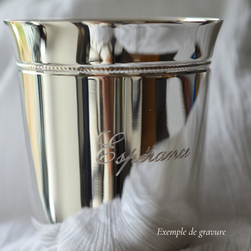 Timbale baptême Rubans croisés