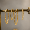 Boucles créoles perlées - Or 9 carats