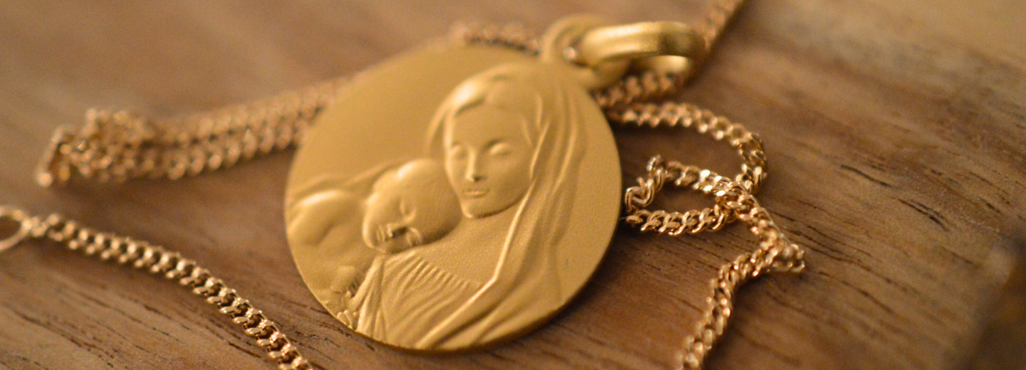 Médaille Baptême Vierge à l'Enfant