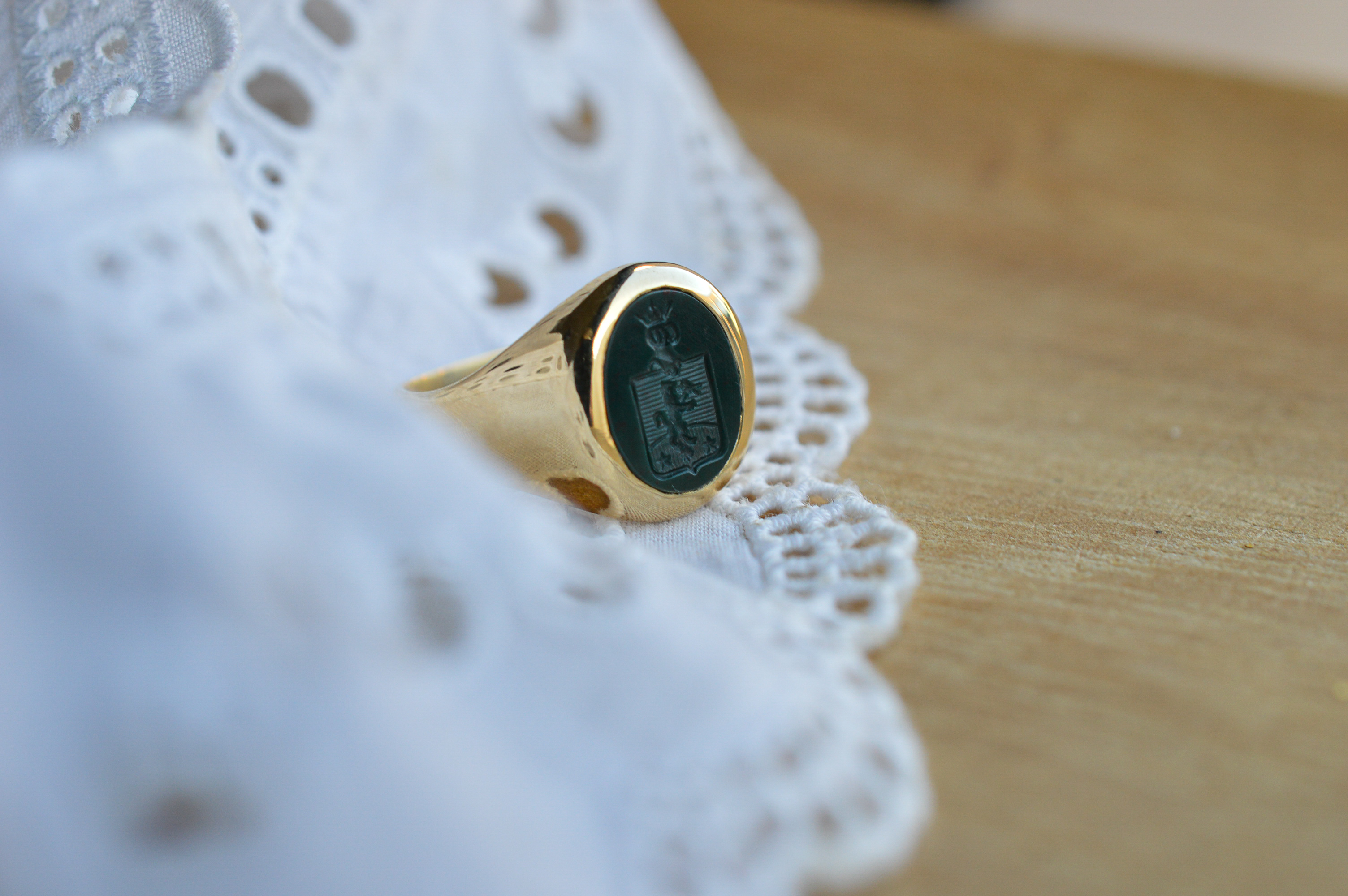 Chevalière - Or 18 Carats et Pierre Semi -Précieuse